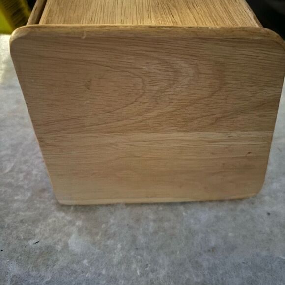Vintage Wood Canister With Plastic Insert From Canister Set - Picture 8 of 9